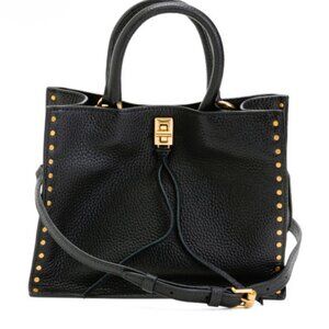 REBECCA MINKOFF Leather Darren Small Tote Studded Black NWT